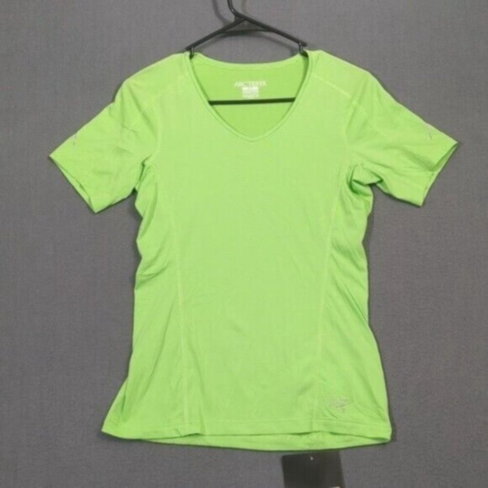 Arc'teryx Shirt Women's S Green Motus Crew Short Sleeve Tee Outdoor Hiking NWT - Picture 2 of 12